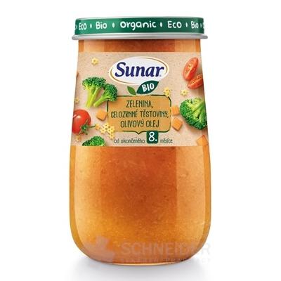 Sunar BIO príkrm ZELENINA, Celozrnné CESTOVINY