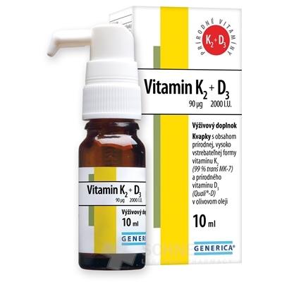 GENERICA Vitamin K2 90 µg + D3 2000 I.U.
