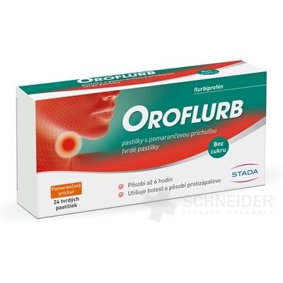 Oroflurb pastilky s pomarančovou príchuťou